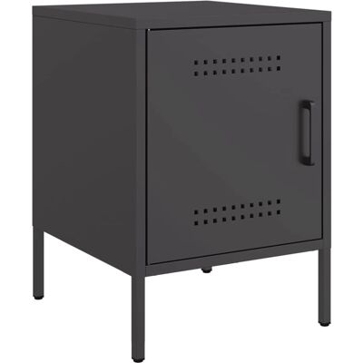 vidaXL Nachttisch - Industri-Stil Schwarz Stahl - Nachttisch vidaXL Nachttisch - Industri-Stil Schwarz Stahl - Nachttisch