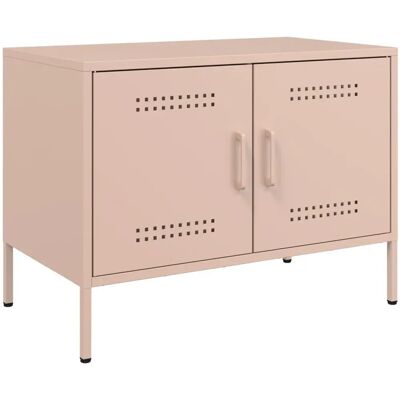 vidaXL 842936 Pinkes Stahl TV-Schrank - TV-Aufbewahrung vidaXL 842936 Pinkes Stahl TV-Schrank - TV-Aufbewahrung
