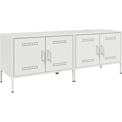vidaXL TV-Schränke Set - Industriell Stahl 2er Weiß vidaXL TV-Schränke Set - Industriell Stahl 2er Weiß