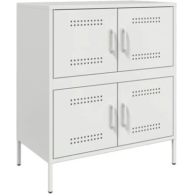 vidaXL Weißes Stahl-Aparador 68x39x79 cm - Sideboard vidaXL Weißes Stahl-Aparador 68x39x79 cm - Sideboard
