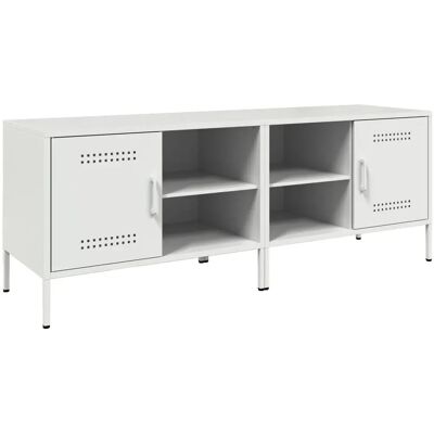 vidaXL 843005 Hvid stål TV-skab - Underholdningscenter vidaXL 843005 Hvid stål TV-skab - Underholdningscenter