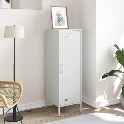 vidaXL Valkoinen teräksinen korkeakiiltovalkoinen - Teollinen tyyli vidaXL Valkoinen teräksinen korkeakiiltovalkoinen - Teollinen tyyli