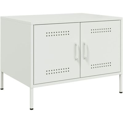 vidaXL 843035 Weiß Kaltgewalzter Stahl Couchtisch - Couchtisch vidaXL 843035 Weiß Kaltgewalzter Stahl Couchtisch - Couchtisch
