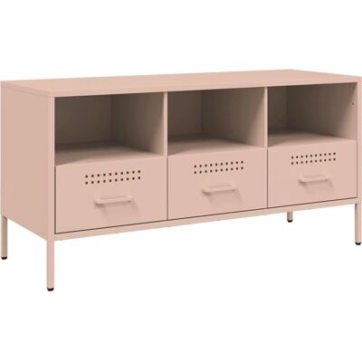 vidaXL Rosa Stahl TV-Schrank - TV-Einheit mit Stauraum vidaXL Rosa Stahl TV-Schrank - TV-Einheit mit Stauraum