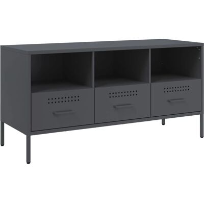vidaXL 843038 Industrielles Stahl TV-Schrank - 3 Fächer vidaXL 843038 Industrielles Stahl TV-Schrank - 3 Fächer