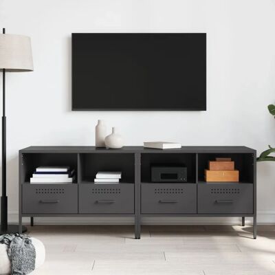 vidaXL Schwarze TV-Schränke 2 Stück - TV-Schrank vidaXL Schwarze TV-Schränke 2 Stück - TV-Schrank