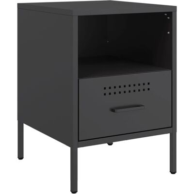 vidaXL Nachttisch - Industri Stahl - 2 Stück - Schwarz vidaXL Nachttisch - Industri Stahl - 2 Stück - Schwarz