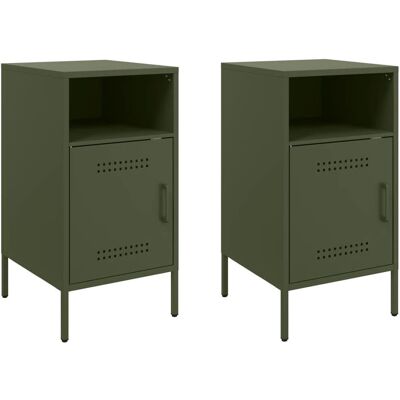 vidaXL 843075 Table de nuit - Acier industriel - 2 pcs - 36x39x68 cm - Publicité vidaXL 843075 Table de nuit - Acier industriel - 2 pcs - 36x39x68 cm - Publicité