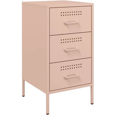 vidaXL Nachttisch Pink - Beistelltisch mit 3 Schubladen vidaXL Nachttisch Pink - Beistelltisch mit 3 Schubladen