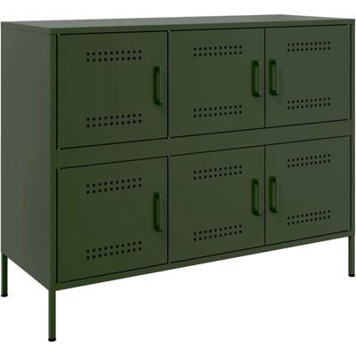 vidaXL 843100 Industrieller Stahl Olivgrüner Sideboard - Sideboard vidaXL 843100 Industrieller Stahl Olivgrüner Sideboard - Sideboard