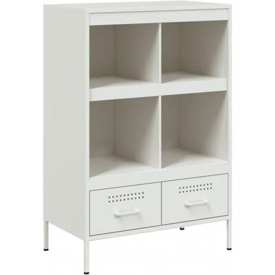 vidaXL Weiß Highboard - Stahlsideboard - 68x39x101.5 cm vidaXL Weiß Highboard - Stahlsideboard - 68x39x101.5 cm