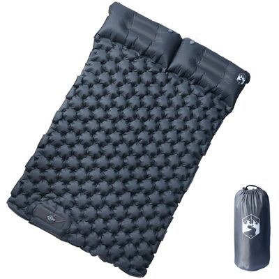 Matelas de camping vidaXL - Gris - Auto-gonflable pour 2 personnes - Publicité Matelas de camping vidaXL - Gris - Auto-gonflable pour 2 personnes - Publicité