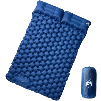 Matelas de camping autogonflable vidaXL pour 2 Bleu - Publicité Matelas de camping autogonflable vidaXL pour 2 Bleu - Publicité