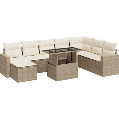 vidaXL Gartenmöbel-Set - Sofa mit Kissen - Langlebig, Modular vidaXL Gartenmöbel-Set - Sofa mit Kissen - Langlebig, Modular