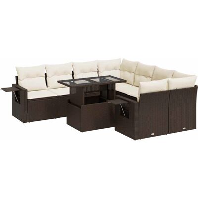 VidaXL Gartengarnitur - Braun und Creme - Garten Sofaset VidaXL Gartengarnitur - Braun und Creme - Garten Sofaset