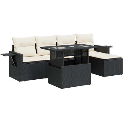 VidaXL Gartenmöbel-Set - Schwarz, Modular, Gepolstert VidaXL Gartenmöbel-Set - Schwarz, Modular, Gepolstert