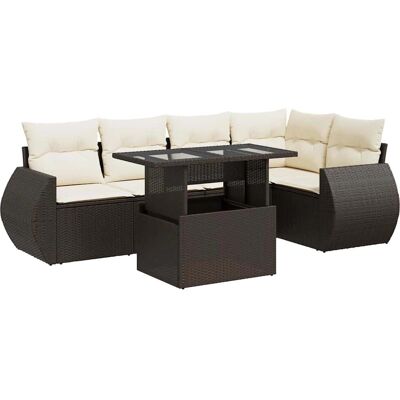 vidaXL Gartenmöbel-Set - Verstellbarer Tisch, Bequeme Kissen vidaXL Gartenmöbel-Set - Verstellbarer Tisch, Bequeme Kissen