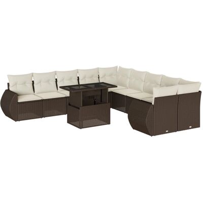 vidaXL Gartenset - Braun, 11-tlg. modulär vidaXL Gartenset - Braun, 11-tlg. modulär