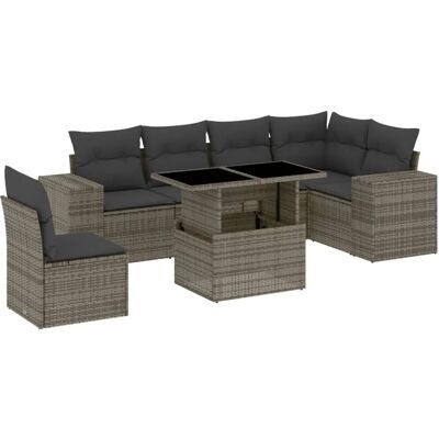 VidaXL Outdoormöbel-Set - Grau - Modular VidaXL Outdoormöbel-Set - Grau - Modular