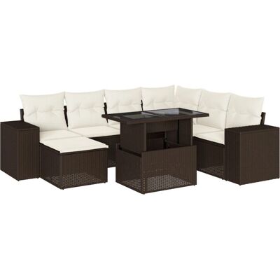 VidaXL Gartenmöbel-Set - Braun, Modular, Verstellbar VidaXL Gartenmöbel-Set - Braun, Modular, Verstellbar