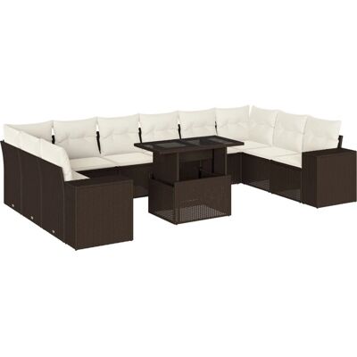 vidaXL 11-tlg. Gartenmöbelset - Langlebiges Poly Rattan vidaXL 11-tlg. Gartenmöbelset - Langlebiges Poly Rattan