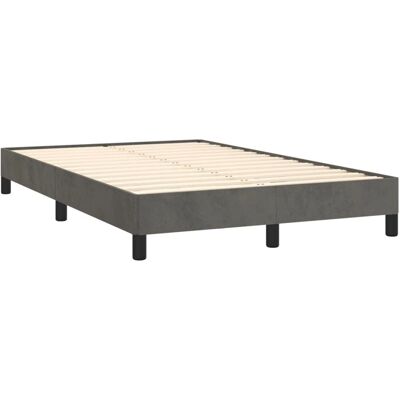 vidaXL Bettgestell Dunkelgrau 120x190 cm Samt - Bettart vidaXL Bettgestell Dunkelgrau 120x190 cm Samt - Bettart