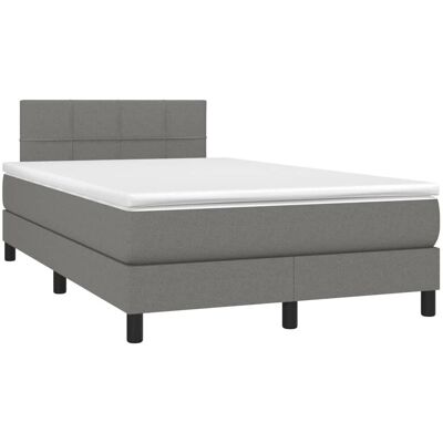 vidaXL Boxspringbett - Modell: Bloc - Dunkelgrau - Schlafkomfort vidaXL Boxspringbett - Modell: Bloc - Dunkelgrau - Schlafkomfort