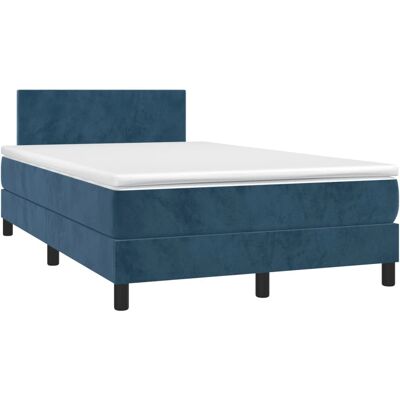 VidaXL - Bett mit Samt in Dunkelblau 120x190cm - Bett VidaXL - Bett mit Samt in Dunkelblau 120x190cm - Bett