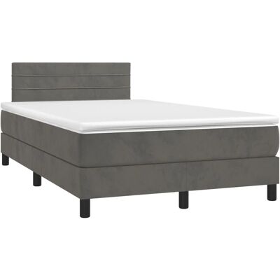 Vidaxl Dunkelgraues Velvet-Bett - Bett mit Höhenverstellbarem Kopfteil & Taschenfederkernmatratze Vidaxl Dunkelgraues Velvet-Bett - Bett mit Höhenverstellbarem Kopfteil & Taschenfederkernmatratze