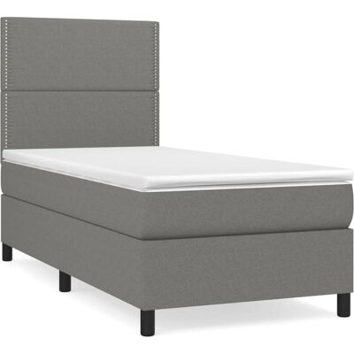vidaXL Boxspring met verstelbaar hoofdbord - Matras - 120x190cm - Bedtype vidaXL Boxspring met verstelbaar hoofdbord - Matras - 120x190cm - Bedtype