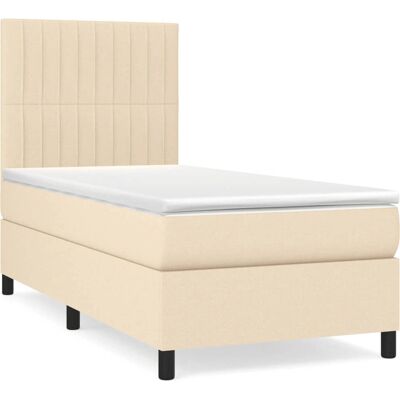 VidaXL 3269900 Bett - Creme - Matratze & Rahmen - 120x190 cm VidaXL 3269900 Bett - Creme - Matratze & Rahmen - 120x190 cm