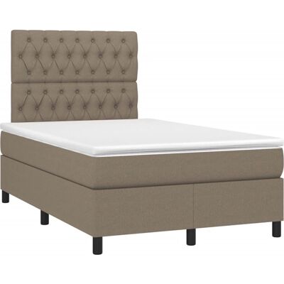 VidaXL Bett mit verstellbarem Kopfteil - Taschenfederkern, Grau Taupe VidaXL Bett mit verstellbarem Kopfteil - Taschenfederkern, Grau Taupe