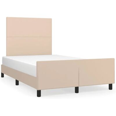 vidaXL Bettgestell mit Kopfteil - Langlebiges Kunstleder - 120x190 cm vidaXL Bettgestell mit Kopfteil - Langlebiges Kunstleder - 120x190 cm