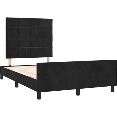 VidaXL Bettrahmen - Samt Schwarz - 120x190 cm VidaXL Bettrahmen - Samt Schwarz - 120x190 cm