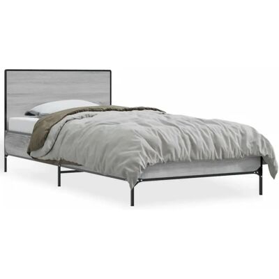 vidaXL Bettgestell Grau Sonoma 90x200cm - Bettgestell vidaXL Bettgestell Grau Sonoma 90x200cm - Bettgestell