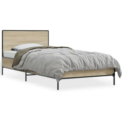 vidaXL 845523 somoona roble - 100x200 cm - Estructura de cama moderna vidaXL 845523 somoona roble - 100x200 cm - Estructura de cama moderna
