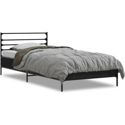 vidaXL Bettgestell 845582 - Robustes Metall und Holz, Für 90x200 cm Matratze vidaXL Bettgestell 845582 - Robustes Metall und Holz, Für 90x200 cm Matratze