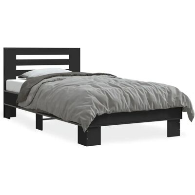 vidaXL Bettgestell 75x190cm Schwarz - Robust & Stabil vidaXL Bettgestell 75x190cm Schwarz - Robust & Stabil