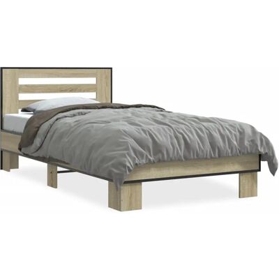 vidaXL 845658 Sonoma Eiken Bedframe - Bedframe vidaXL 845658 Sonoma Eiken Bedframe - Bedframe