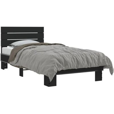 vidaXL Sengekarm 75x190cm Sort - Sengekarm vidaXL Sengekarm 75x190cm Sort - Sengekarm