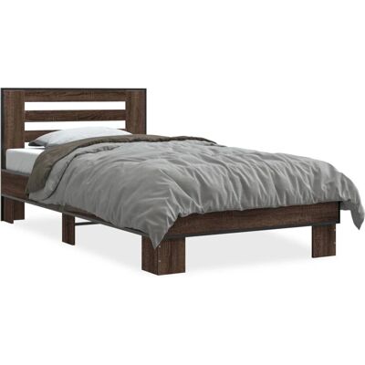 vidaXL Sängkarm Tummanorava 90x190 cm - bed frame vidaXL Sängkarm Tummanorava 90x190 cm - bed frame