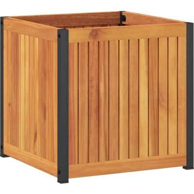 vidaXL Gartenpflanzgefäß 45x45x44 cm Massives Akazien- und Stahl - Gartenpflanzer vidaXL Gartenpflanzgefäß 45x45x44 cm Massives Akazien- und Stahl - Gartenpflanzer