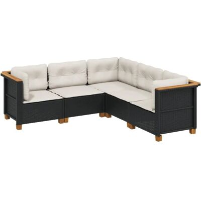 VidaXL Gartenset - Langlebiger PE-Rattan, Schwarz - Garten/Terasse VidaXL Gartenset - Langlebiger PE-Rattan, Schwarz - Garten/Terasse