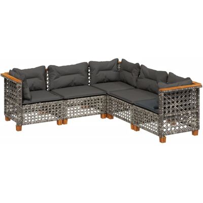 vidaXL Gartenmöbel-Set - Grau - Langlebig, Modulares Design vidaXL Gartenmöbel-Set - Grau - Langlebig, Modulares Design