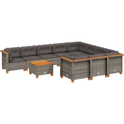 vidaXL 11-tlg. Garten-Sofagarnitur mit Kissen - Gartenmöbel vidaXL 11-tlg. Garten-Sofagarnitur mit Kissen - Gartenmöbel