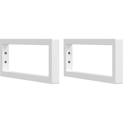 vidaXL Plankdragers voor wastafel - Wit - Rechthoekig - 15x40cm - Planksteun vidaXL Plankdragers voor wastafel - Wit - Rechthoekig - 15x40cm - Planksteun