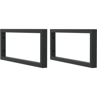 vidaXL Regalhalter für Waschbecken - 20x50 cm, Schwarz, Stahl - Regalhalter vidaXL Regalhalter für Waschbecken - 20x50 cm, Schwarz, Stahl - Regalhalter