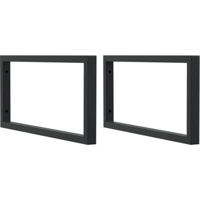 vidaXL Wandregalhalter für Waschbecken 2 Stück Schwarz Stahl vidaXL Wandregalhalter für Waschbecken 2 Stück Schwarz Stahl