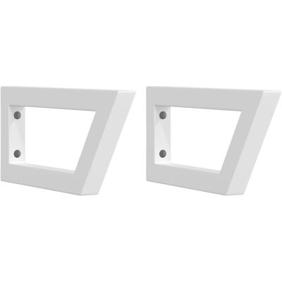 vidaXL Hyldekroge til vask - Stål, 15x35cm, Hvid, 2 stk vidaXL Hyldekroge til vask - Stål, 15x35cm, Hvid, 2 stk