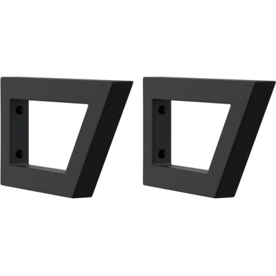 vidaXL Hyldeholdere - Trapezium Stål - Sort - Opbevaring badeværelse/køkken vidaXL Hyldeholdere - Trapezium Stål - Sort - Opbevaring badeværelse/køkken